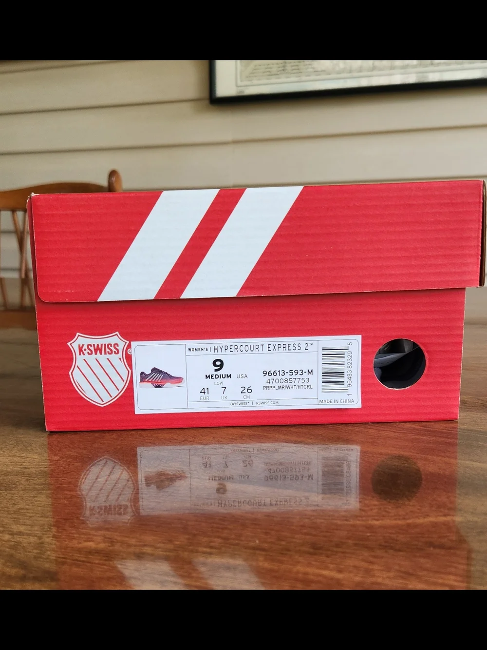 K-Swiss Hypercourt Express 2 Court Shoe Ladies Size 9 Like New